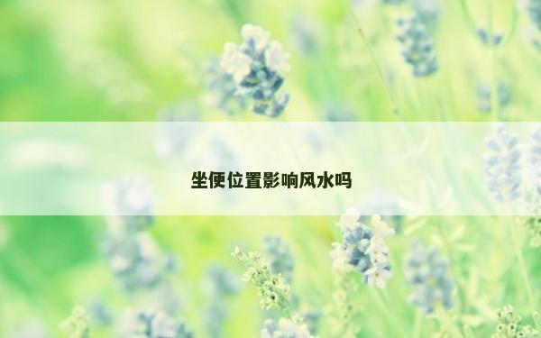 坐便位置影響風(fēng)水嗎