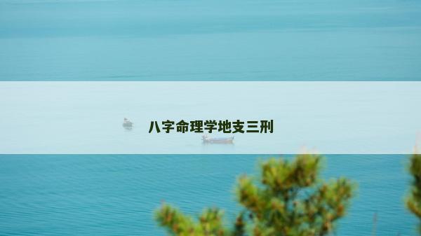 八字命理學(xué)地支三刑