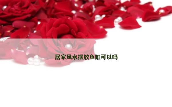 居家風(fēng)水?dāng)[放魚缸可以嗎