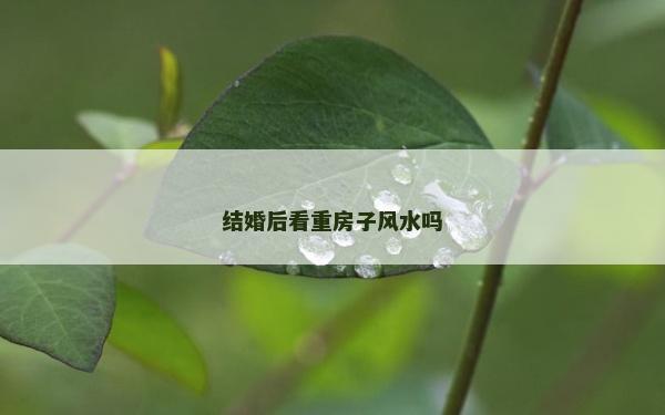 結(jié)婚后看重房子風(fēng)水嗎