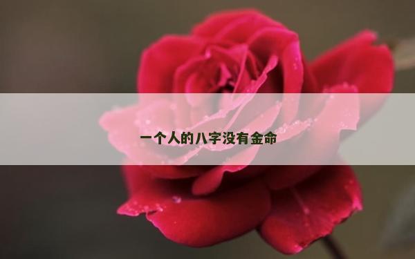 一個人的八字沒有金命