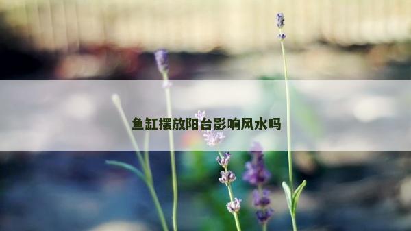 魚缸擺放陽臺影響風水嗎