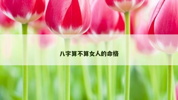 八字算不算女人的命格