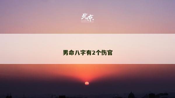 男命八字有2個傷官