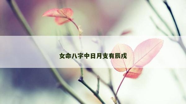 女命八字中日月支有辰戌