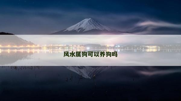 風(fēng)水屬狗可以養(yǎng)狗嗎