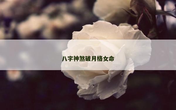 八字神煞破月格女命