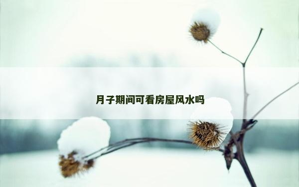 月子期間可看房屋風(fēng)水嗎