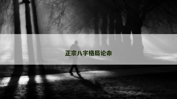 正宗八字格局論命 正宗八字格局論命