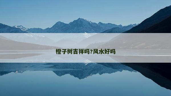 橙子樹吉祥嗎?風水好嗎
