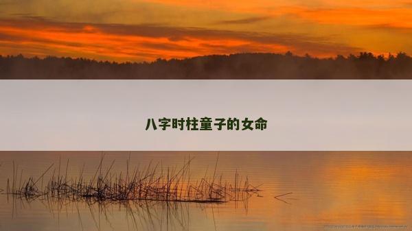八字時柱童子的女命