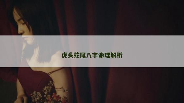虎頭蛇尾八字命理解析
