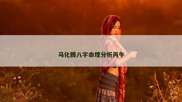 馬化騰八字命理分析丙午