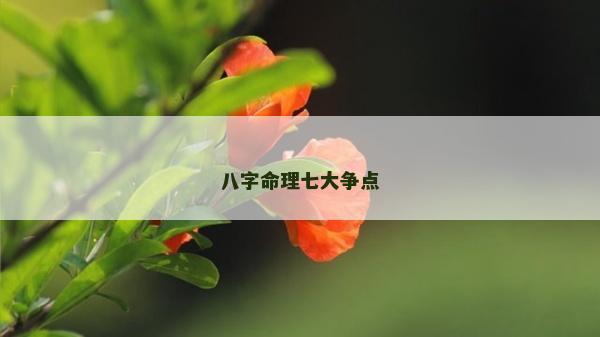 八字命理七大爭點