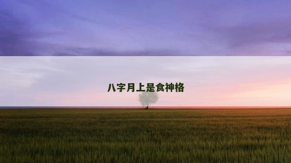 八字月上是食神格