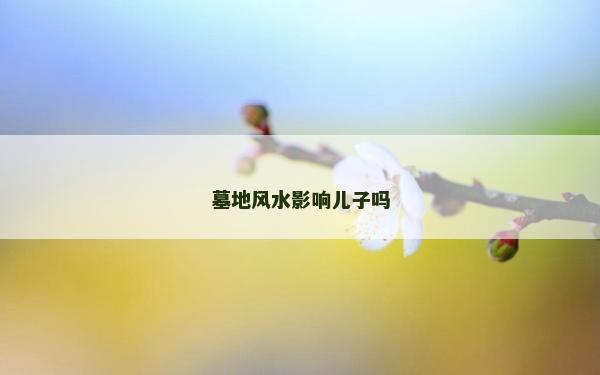 墓地風水影響兒子嗎