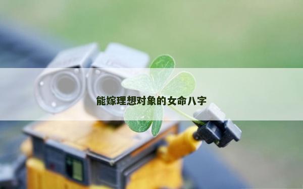 能嫁理想對象的女命八字