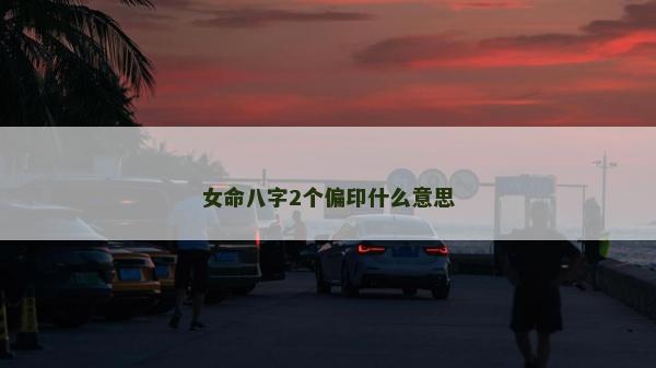 女命八字2個偏印什么意思