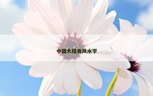 中國大陸有風水學