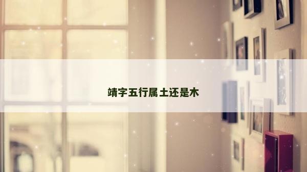靖字五行屬土還是木