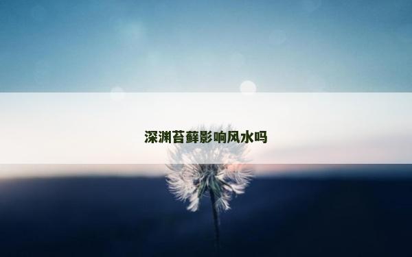 深淵苔蘚影響風水嗎