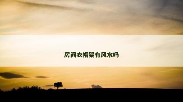 房間衣帽架有風水嗎