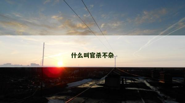 什么叫官殺不雜