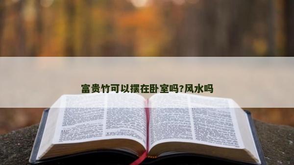 富貴竹可以擺在臥室嗎?風(fēng)水嗎
