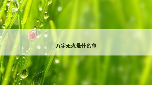 八字無(wú)火是什么命 八字無(wú)火是什么命