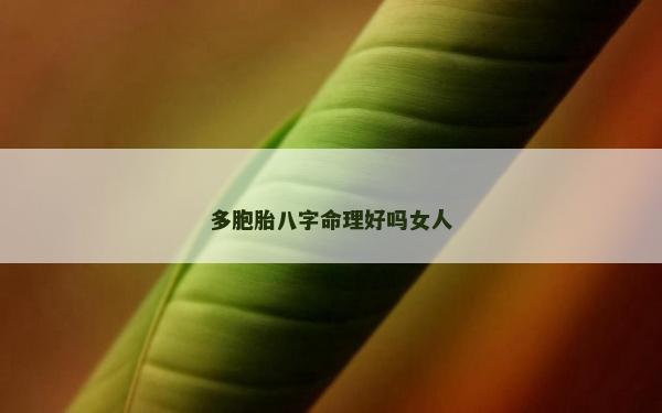多胞胎八字命理好嗎女人