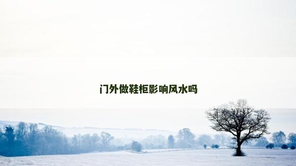 門外做鞋柜影響風水嗎