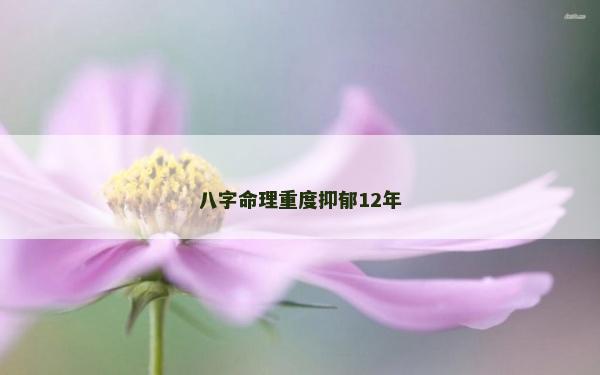 八字命理重度抑郁12年