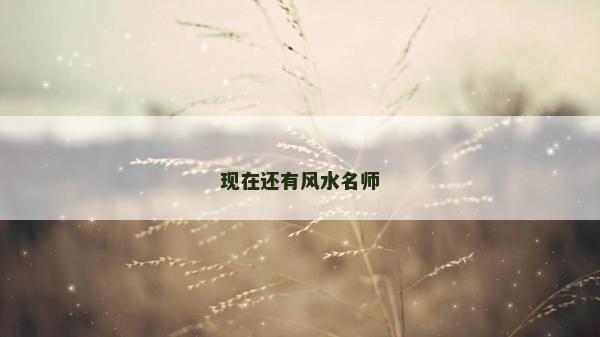 現在還有風水名師