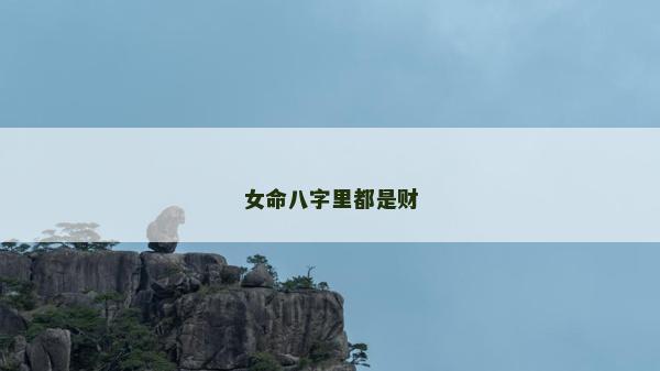 女命八字里都是財