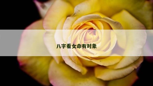八字看女命有對象