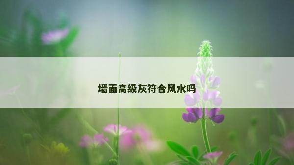 墻面高級灰符合風水嗎