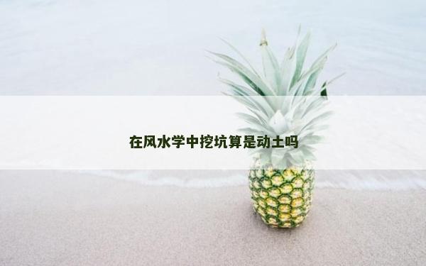 在風水學中挖坑算是動土嗎 在風水學中挖坑算是動土嗎
