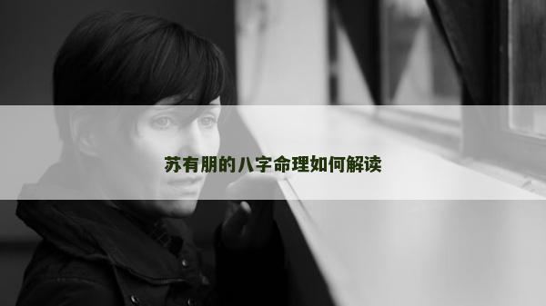 蘇有朋的八字命理如何解讀