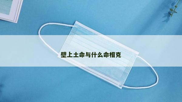 壁上土命與什么命相克