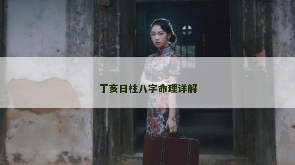 丁亥日柱八字命理詳解