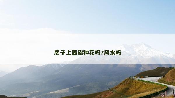 房子上面能種花嗎?風水嗎 房子上面能種花嗎?風水嗎