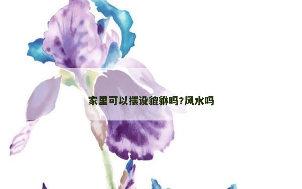 家里可以擺設貔貅嗎?風水嗎