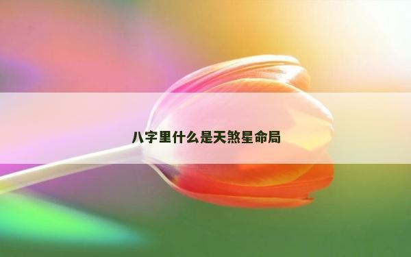 八字里什么是天煞星命局