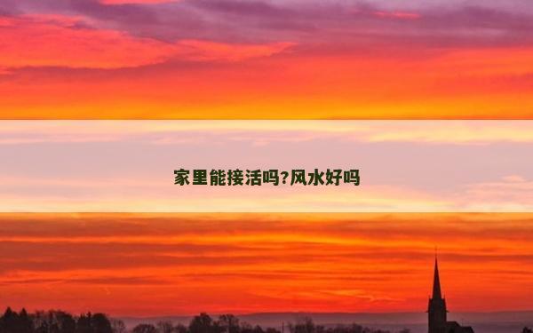 家里能接活嗎?風水好嗎