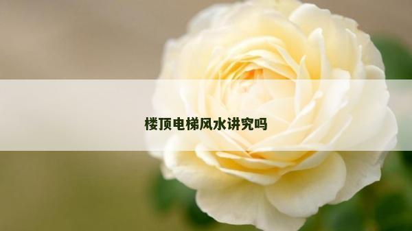樓頂電梯風水講究嗎