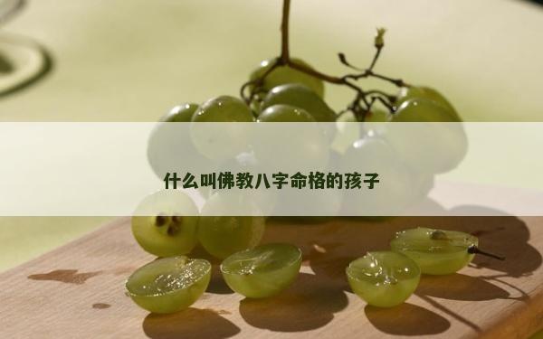 什么叫佛教八字命格的孩子