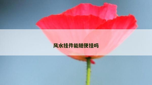 風(fēng)水掛件能隨便掛嗎