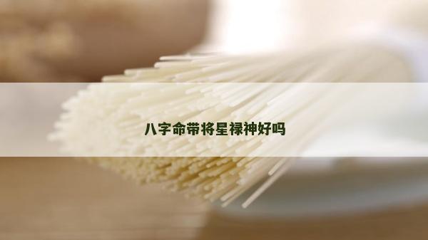 八字命帶將星祿神好嗎