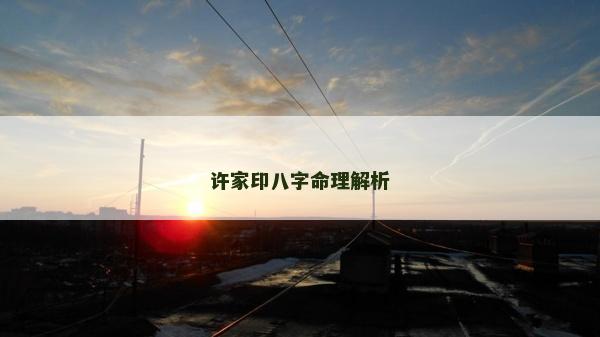 許家印八字命理解析 許家印八字命理解析