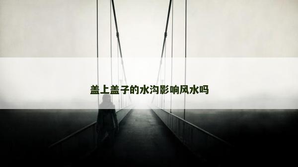 蓋上蓋子的水溝影響風水嗎